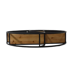Rustic Wood Floating Circular Shelf