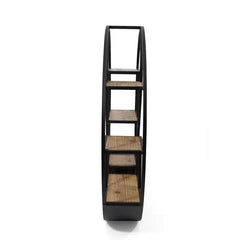 Rustic Wood Floating Circular Shelf