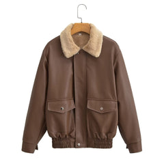 Shearling Biker Leather Jacket