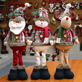 Santa, Snowman, and Reindeer Figurines