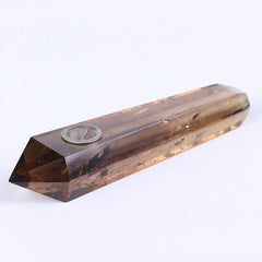 Smoky Quartz Crystal Pipe