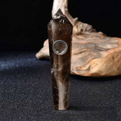 Smoky Quartz Crystal Pipe