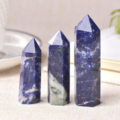 Sodalite Quartz Crystal Point