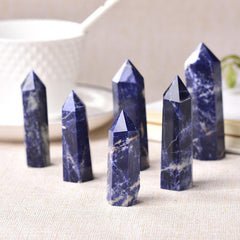 Sodalite Quartz Crystal Point