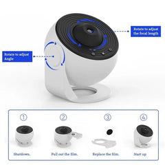 Galaxy Projector Home Planetarium w/ 12 Films