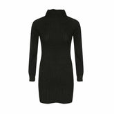 Ladies Casual Sweatshirt Long Sleeve Knit Slit Dress Sweater Hoodie Jumper Top Loose Winter Bodycon Party Dress