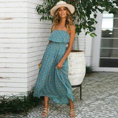 Ladies Summer Boho Maxi Sundress