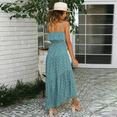 Ladies Summer Boho Maxi Sundress