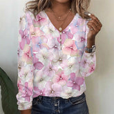 Casual Floral Print Blouse