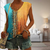 Color Block Casual Tank Top