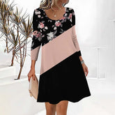 Vintage Floral Print Dress