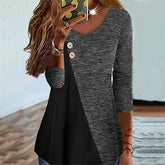 ã€?00% Cotton】Casual Patchwork Blouse