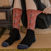Vintage Contrast Color Socks