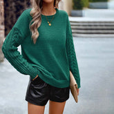Casual Solid Colour Knit Sweater