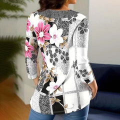 Vintage Floral Print Blouse