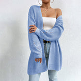 Casual Solid Colour Knitted Cardigan