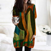 Colorful Print Casual Blouse