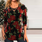 Vintage Floral Print Blouse