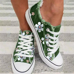 Casual Floral Print Sneakers