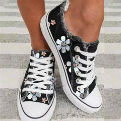 Casual Floral Print Sneakers