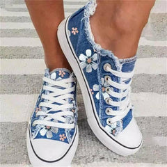 Casual Floral Print Sneakers