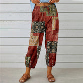 【Cotton And Linen】Vintage Printed Trousers