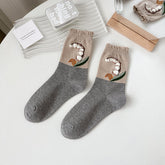 Casual Floral Jacquard Socks