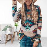 Vintage Geometric Print T-Shirt