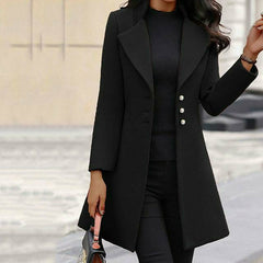 Elegant Solid Lapel Coat