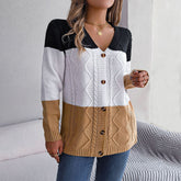Casual Colour Block Cardigan