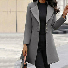 Elegant Solid Lapel Coat