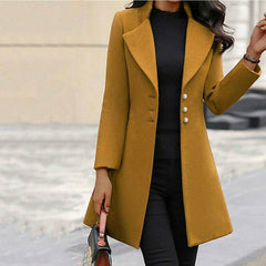 Elegant Solid Lapel Coat