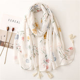 Fresh Floral Print Scarf