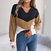 Colour Block Knit Sweater