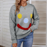 Smiley Casual Knit Sweater
