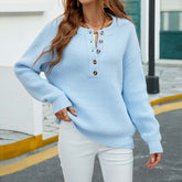 Casual Solid Colour Knit Sweater