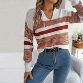 Casual Striped Knit Sweater