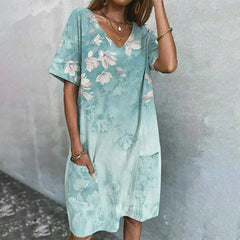 Casual Floral Print Dress