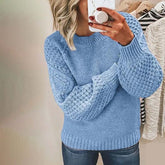 Casual Solid Colour Knit Sweater