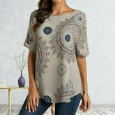 Vintage Geometric Print T-Shirt