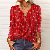 Elegant Printed Blouse