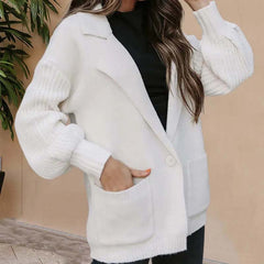 Casual Solid Colour Cardigan