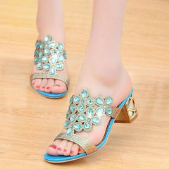 Fashion Rhinestone Slipper Sexy Hollow Out Sandals
