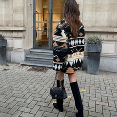 Tasmyn Geometric Print Coat