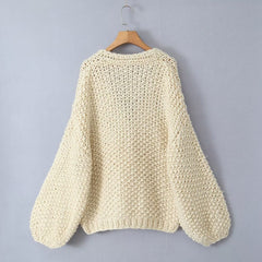 Stitch Flowers Hand Knit Cardigan