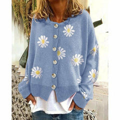 Fashion Elegant Print Coat