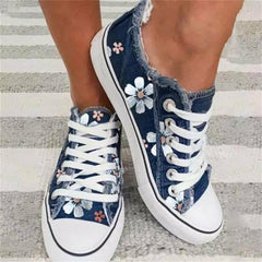 Casual Floral Print Sneakers