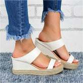 Casual Solid Wedge Sandals