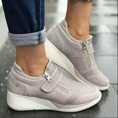Casual Wedges Zipper Sneakers