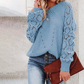 Casual Hollow Knit Sweater